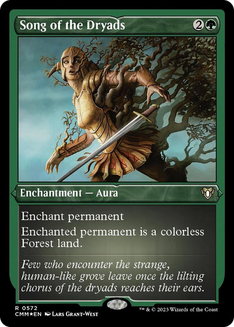 Song of the Dryads (Foil Etched) [Commander Masters] | Dragon's Lair Comics and Fantasy Houston TX
