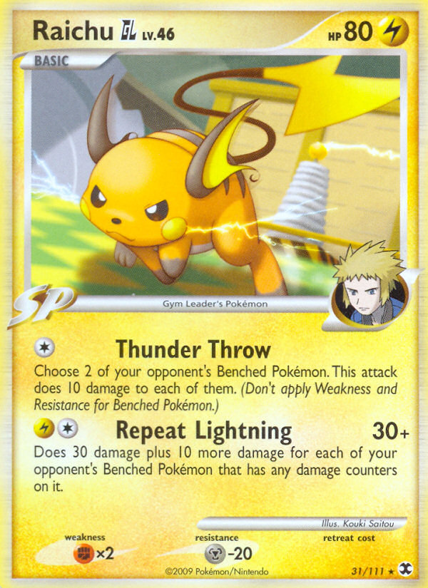 Raichu GL (31/111) [Platinum: Rising Rivals] | Dragon's Lair Comics and Fantasy Houston TX