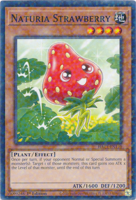 Naturia Strawberry (Duel Terminal) [HAC1-EN110] Common | Dragon's Lair Comics and Fantasy Houston TX