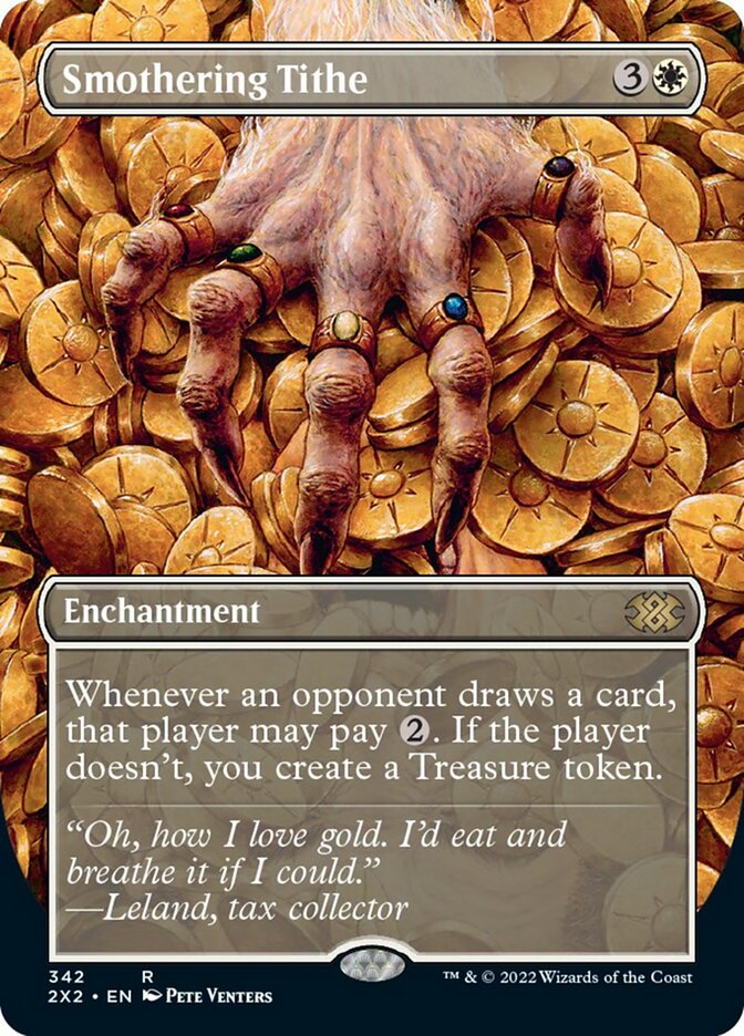 Smothering Tithe (Borderless Alternate Art) [Double Masters 2022] | Dragon's Lair Comics and Fantasy Houston TX