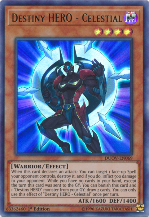 Destiny HERO - Celestial [DUOV-EN069] Ultra Rare | Dragon's Lair Comics and Fantasy Houston TX