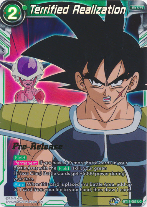 Terrified Realization (BT13-087) [Supreme Rivalry Prerelease Promos] | Dragon's Lair Comics and Fantasy Houston TX
