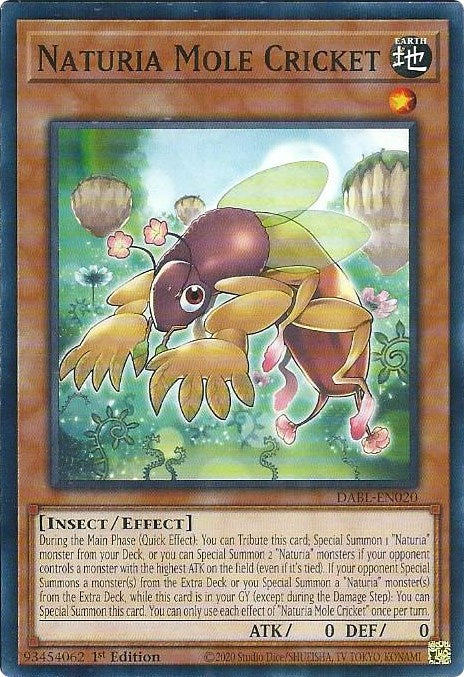 Naturia Mole Cricket [DABL-EN020] Common | Dragon's Lair Comics and Fantasy Houston TX