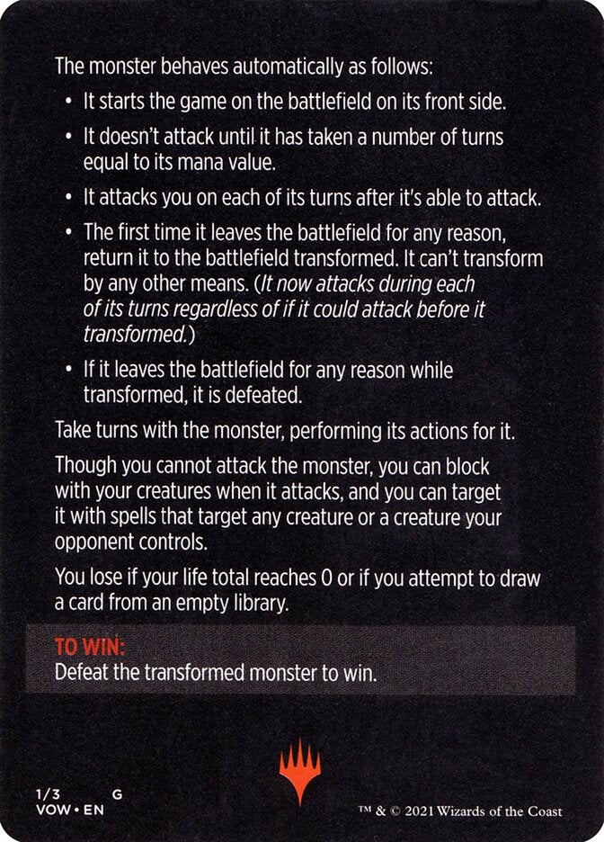 Monster of The Week (Magic Minigame) [Innistrad: Crimson Vow Minigame] | Dragon's Lair Comics and Fantasy Houston TX