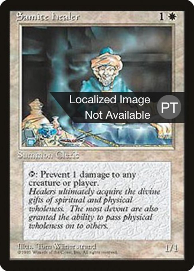 Samite Healer [Fourth Edition (Foreign Black Border)] | Dragon's Lair Comics and Fantasy Houston TX