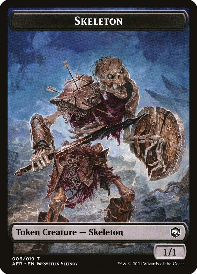 Illusion // Skeleton Double-Sided Token [Dungeons & Dragons: Adventures in the Forgotten Realms Commander Tokens] | Dragon's Lair Comics and Fantasy Houston TX