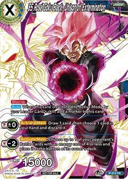 SS Rose Goku Black, Unison of Extermination (Gold Stamped) (P-212) [Promotion Cards] | Dragon's Lair Comics and Fantasy Houston TX