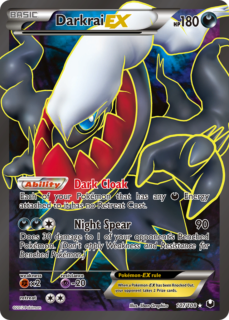 Darkrai EX (107/108) [Black & White: Dark Explorers] | Dragon's Lair Comics and Fantasy Houston TX