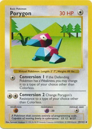 Porygon (39/102) [Base Set Shadowless Unlimited] | Dragon's Lair Comics and Fantasy Houston TX