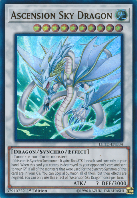 Ascension Sky Dragon [LEHD-ENB34] Ultra Rare | Dragon's Lair Comics and Fantasy Houston TX