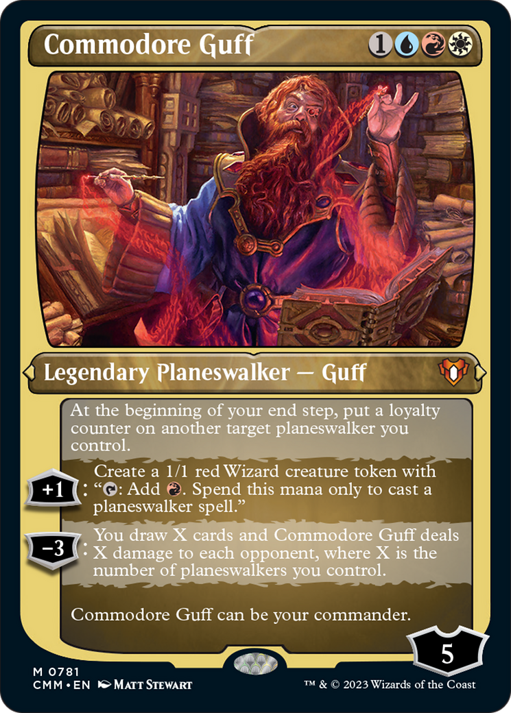 Commodore Guff (Display Commander) (Foil Etched) [Commander Masters] | Dragon's Lair Comics and Fantasy Houston TX