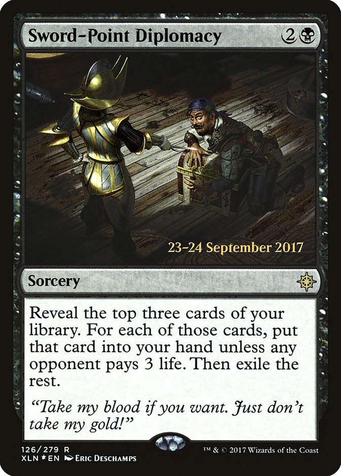 Sword-Point Diplomacy [Ixalan Prerelease Promos] | Dragon's Lair Comics and Fantasy Houston TX