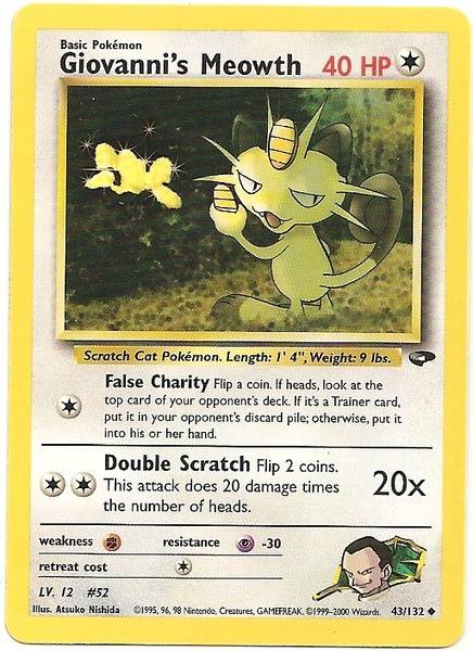 Giovanni's Meowth (43/132) [Gym Challenge Unlimited] | Dragon's Lair Comics and Fantasy Houston TX
