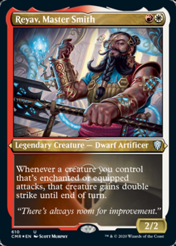 Reyav, Master Smith (Etched) [Commander Legends] | Dragon's Lair Comics and Fantasy Houston TX