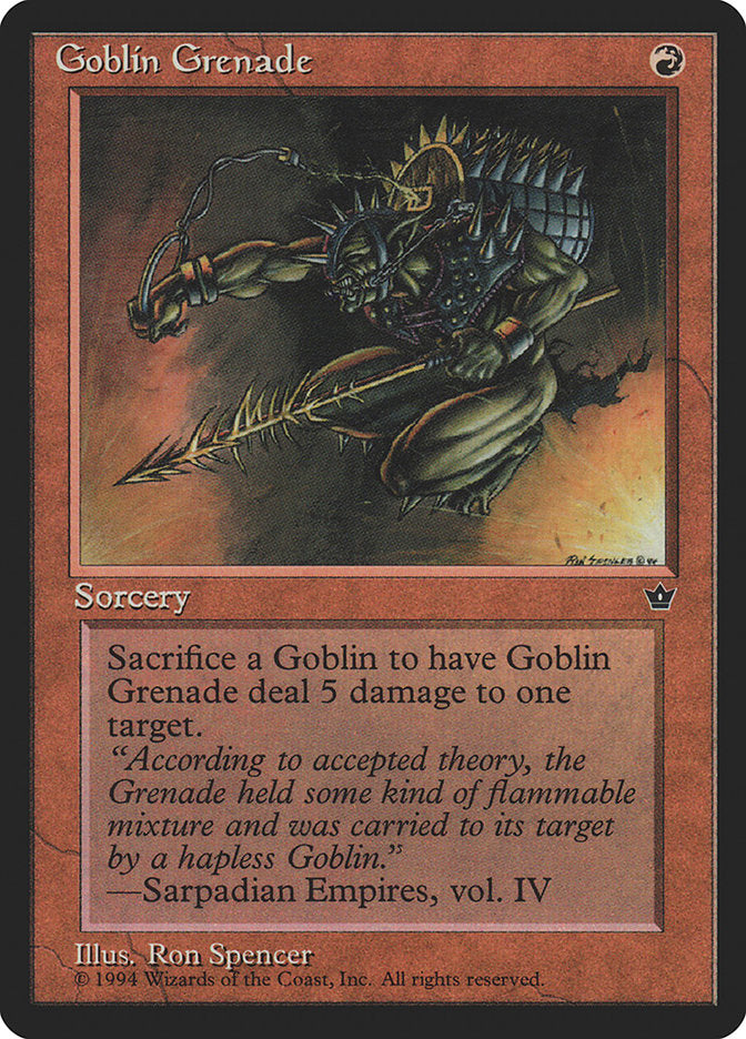 Goblin Grenade (Ron Spencer) [Fallen Empires] | Dragon's Lair Comics and Fantasy Houston TX