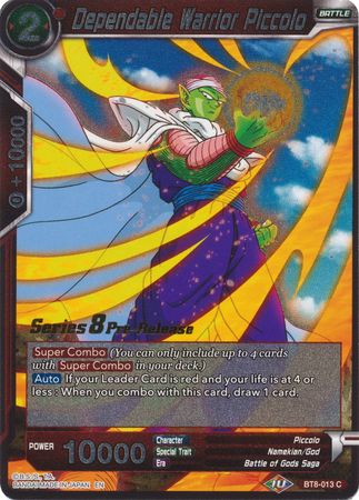 Dependable Warrior Piccolo (BT8-013_PR) [Malicious Machinations Prerelease Promos] | Dragon's Lair Comics and Fantasy Houston TX