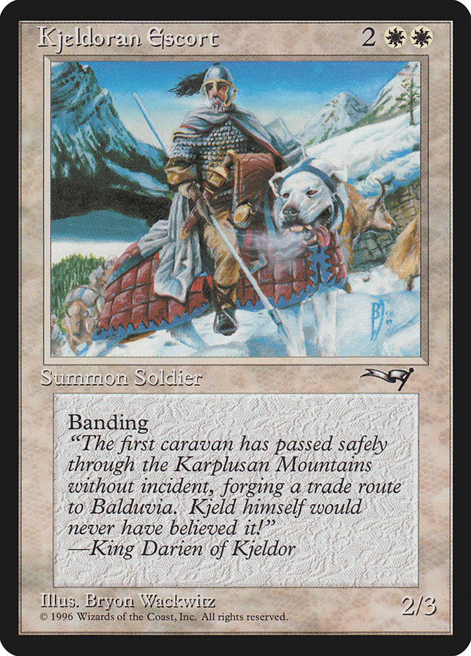 Kjeldoran Escort (Mountain Background) [Alliances] | Dragon's Lair Comics and Fantasy Houston TX