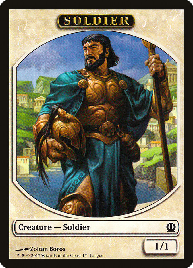 Soldier Token (Zoltan Boros) [League Tokens 2013] | Dragon's Lair Comics and Fantasy Houston TX