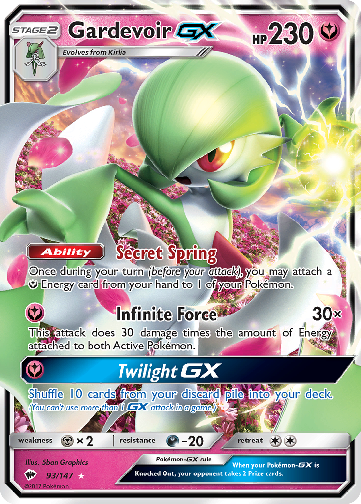 Gardevoir GX (93/147) [Sun & Moon: Burning Shadows] | Dragon's Lair Comics and Fantasy Houston TX