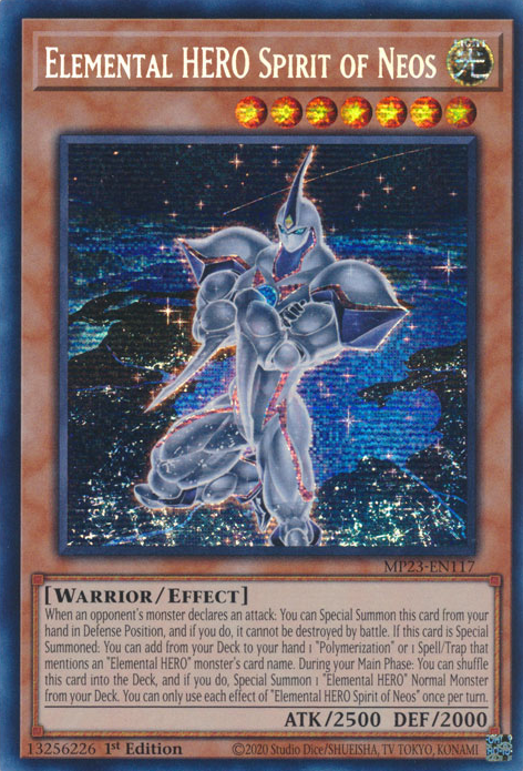 Elemental HERO Spirit of Neos [MP23-EN117] Prismatic Secret Rare | Dragon's Lair Comics and Fantasy Houston TX