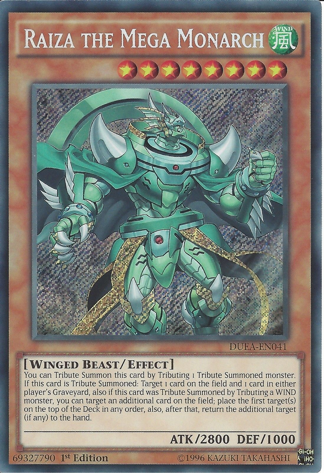 Raiza the Mega Monarch [DUEA-EN041] Secret Rare | Dragon's Lair Comics and Fantasy Houston TX