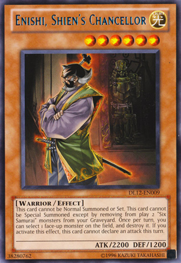 Enishi, Shien's Chancellor (Blue) [DL12-EN009] Rare | Dragon's Lair Comics and Fantasy Houston TX
