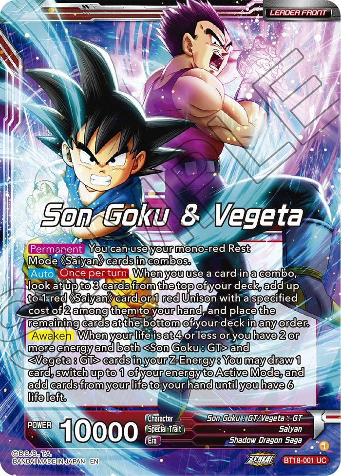 Son Goku & Vegeta // SS4 Son Goku & SS4 Vegeta, In It Together (BT18-001) [Dawn of the Z-Legends Prerelease Promos] | Dragon's Lair Comics and Fantasy Houston TX