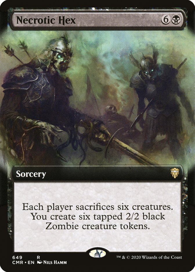 Necrotic Hex (Extended Art) [Commander Legends] | Dragon's Lair Comics and Fantasy Houston TX