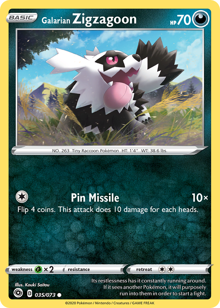 Galarian Zigzagoon (035/073) [Sword & Shield: Champion's Path] | Dragon's Lair Comics and Fantasy Houston TX