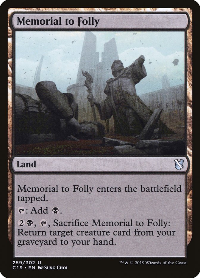 Memorial to Folly [Commander 2019] | Dragon's Lair Comics and Fantasy Houston TX