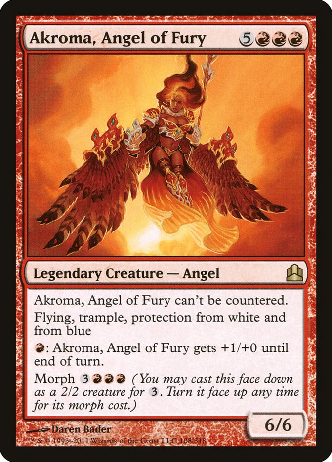 Akroma, Angel of Fury [Commander 2011] | Dragon's Lair Comics and Fantasy Houston TX