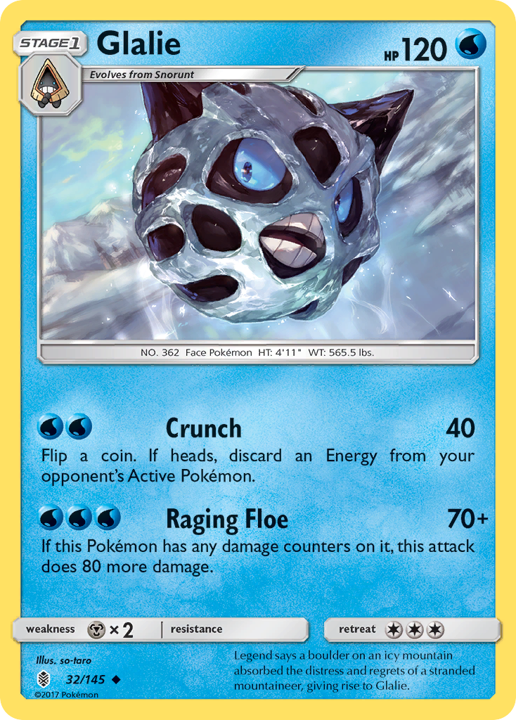 Glalie (32/145) [Sun & Moon: Guardians Rising] | Dragon's Lair Comics and Fantasy Houston TX