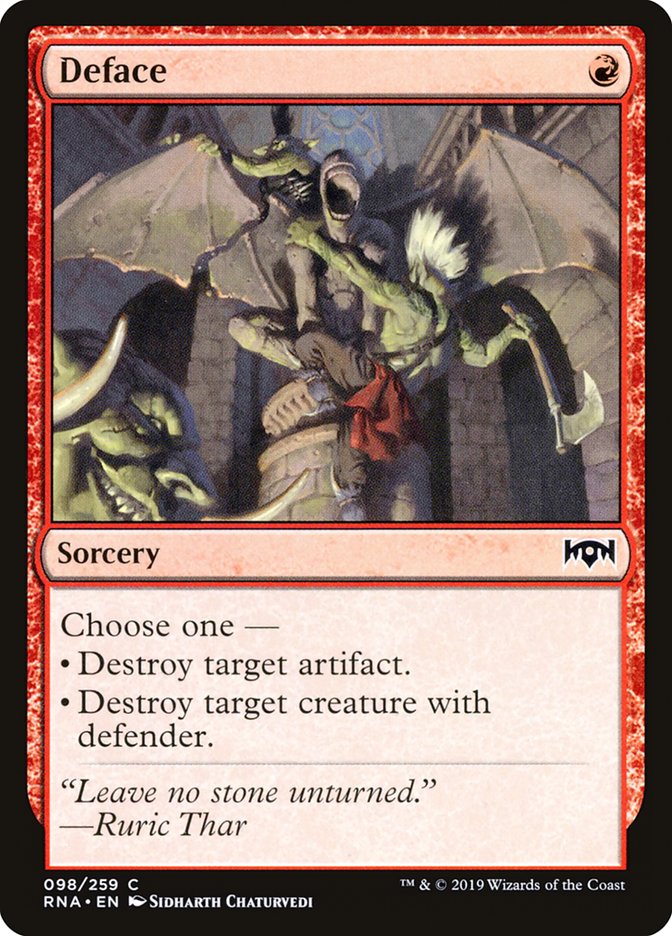 Deface [Ravnica Allegiance] | Dragon's Lair Comics and Fantasy Houston TX