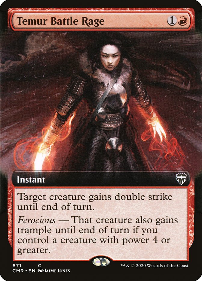 Temur Battle Rage (Extended Art) [Commander Legends] | Dragon's Lair Comics and Fantasy Houston TX