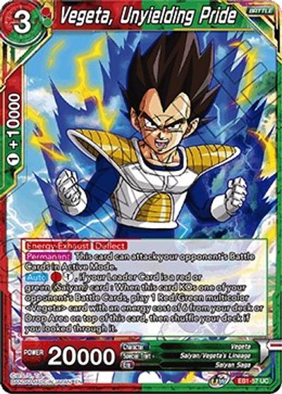 Vegeta, Unyielding Pride (EB1-057) [Battle Evolution Booster] | Dragon's Lair Comics and Fantasy Houston TX