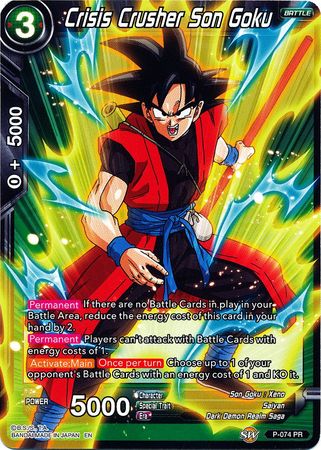 Crisis Crusher Son Goku (Alternate Art) (P-074) [Special Anniversary Set] | Dragon's Lair Comics and Fantasy Houston TX