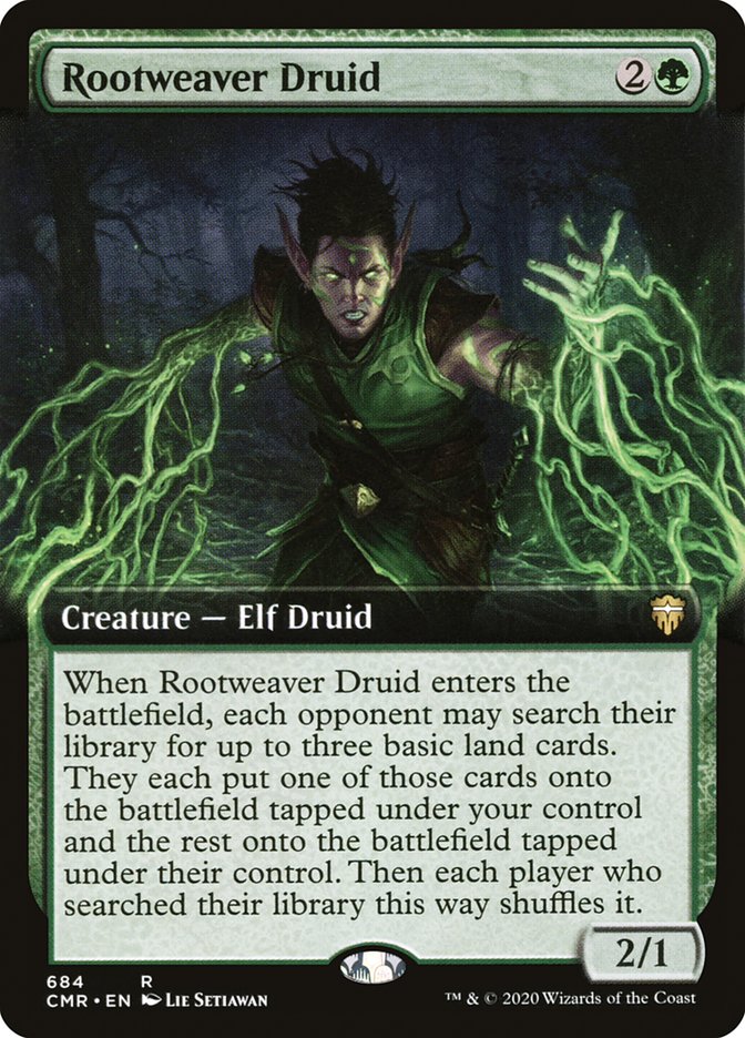 Rootweaver Druid (Extended Art) [Commander Legends] | Dragon's Lair Comics and Fantasy Houston TX