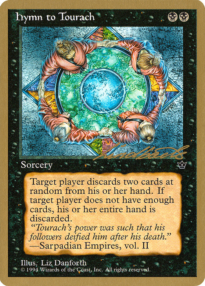 Hymn to Tourach (Circle) (Leon Lindback) [Pro Tour Collector Set] | Dragon's Lair Comics and Fantasy Houston TX