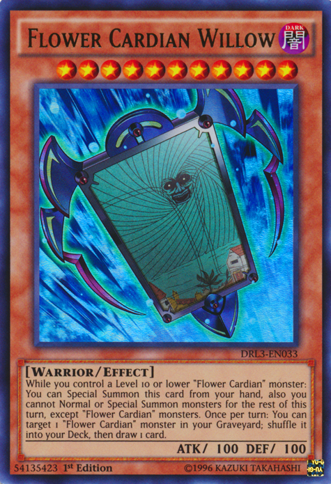 Flower Cardian Willow [DRL3-EN033] Ultra Rare | Dragon's Lair Comics and Fantasy Houston TX