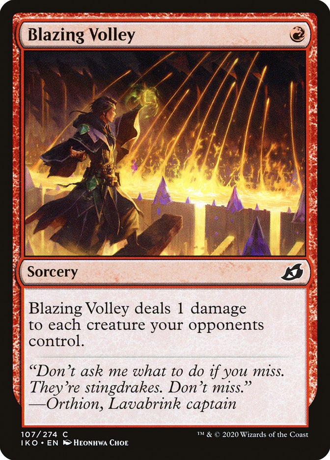 Blazing Volley [Ikoria: Lair of Behemoths] | Dragon's Lair Comics and Fantasy Houston TX