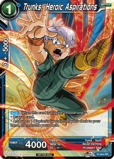 Trunks, Heroic Aspirations (P-344) [Tournament Promotion Cards] | Dragon's Lair Comics and Fantasy Houston TX