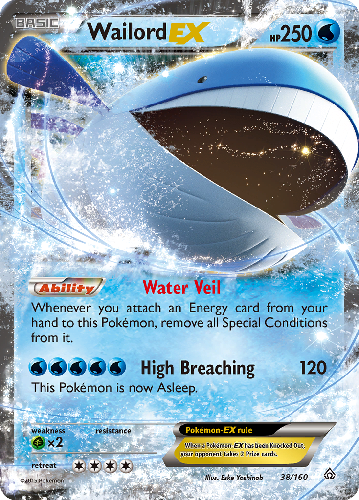 Wailord EX (38/160) [XY: Primal Clash] | Dragon's Lair Comics and Fantasy Houston TX