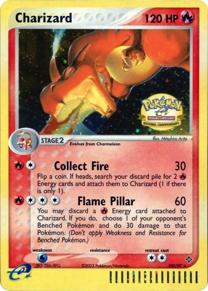 Charizard (100/097) (National Championships) [League & Championship Cards] | Dragon's Lair Comics and Fantasy Houston TX