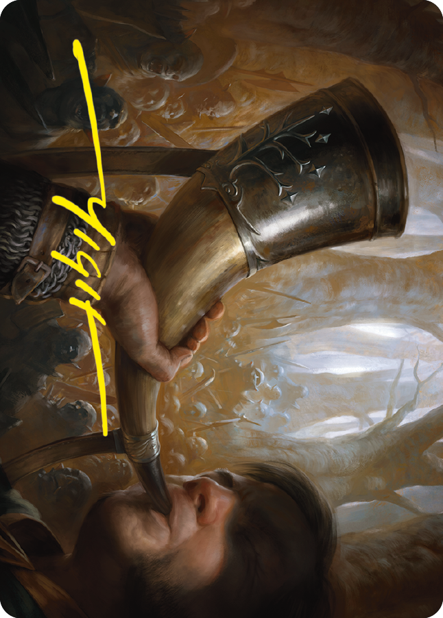 Horn of Gondor Art Card (Gold-Stamped Signature) [The Lord of the Rings: Tales of Middle-earth Art Series] | Dragon's Lair Comics and Fantasy Houston TX