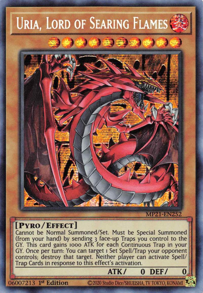 Uria, Lord of Searing Flames [MP21-EN252] Prismatic Secret Rare | Dragon's Lair Comics and Fantasy Houston TX