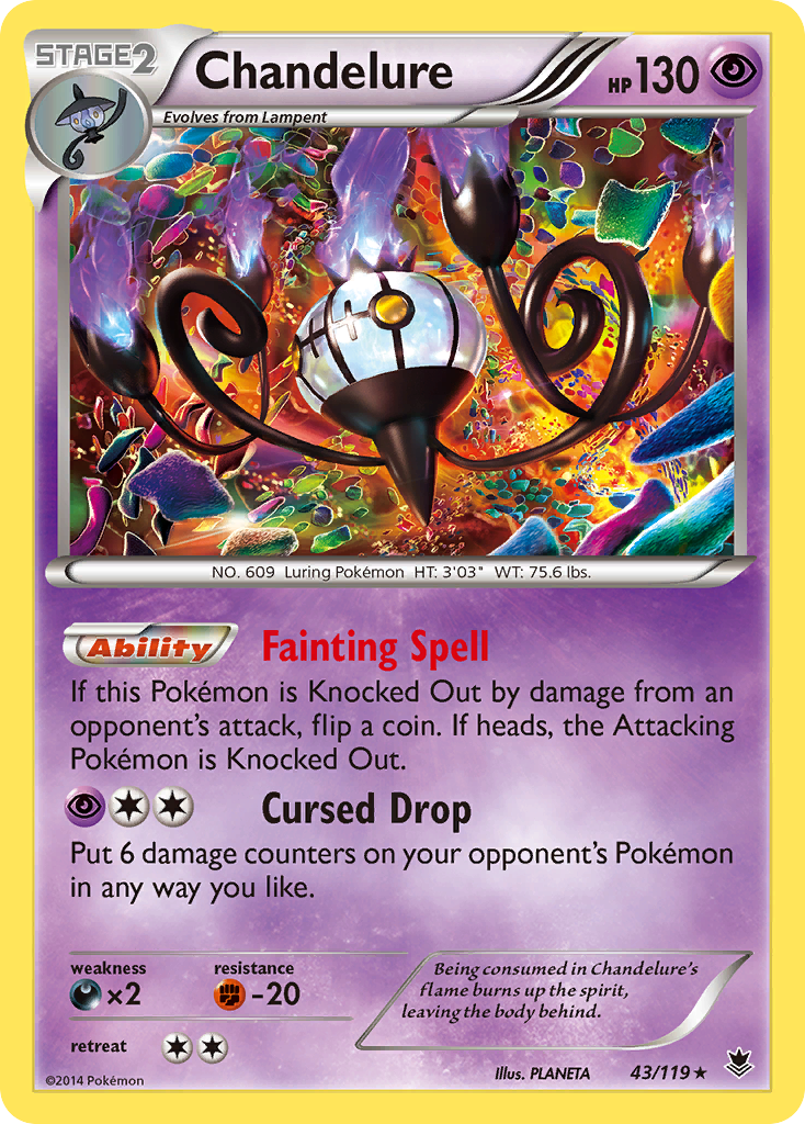 Chandelure (43/119) [XY: Phantom Forces] | Dragon's Lair Comics and Fantasy Houston TX