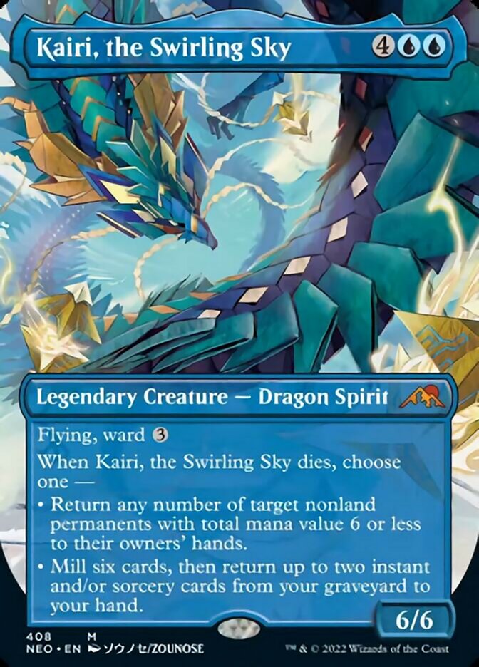 Kairi, the Swirling Sky (Borderless Alternate Art) [Kamigawa: Neon Dynasty] | Dragon's Lair Comics and Fantasy Houston TX