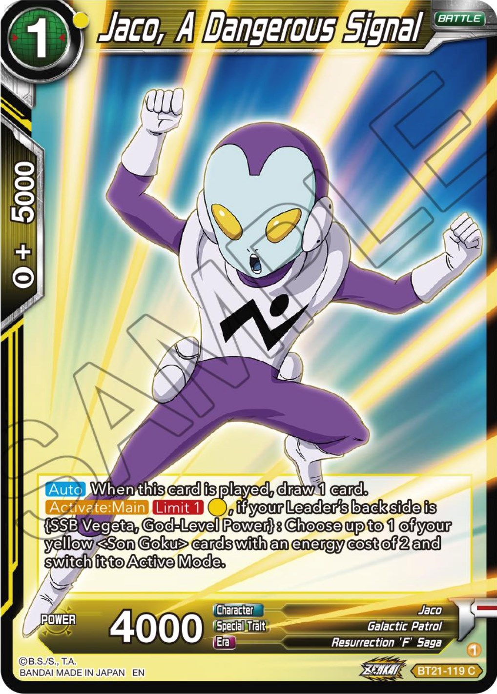 Jaco, A Dangerous Signal (BT21-119) [Wild Resurgence] | Dragon's Lair Comics and Fantasy Houston TX