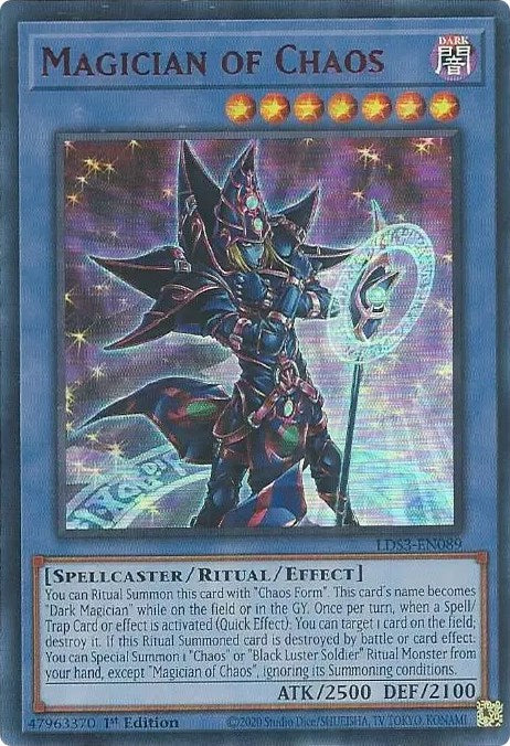 Magician of Chaos (Red) [LDS3-EN089] Ultra Rare | Dragon's Lair Comics and Fantasy Houston TX