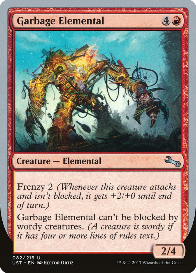 Garbage Elemental (2/4 Creature) [Unstable] | Dragon's Lair Comics and Fantasy Houston TX